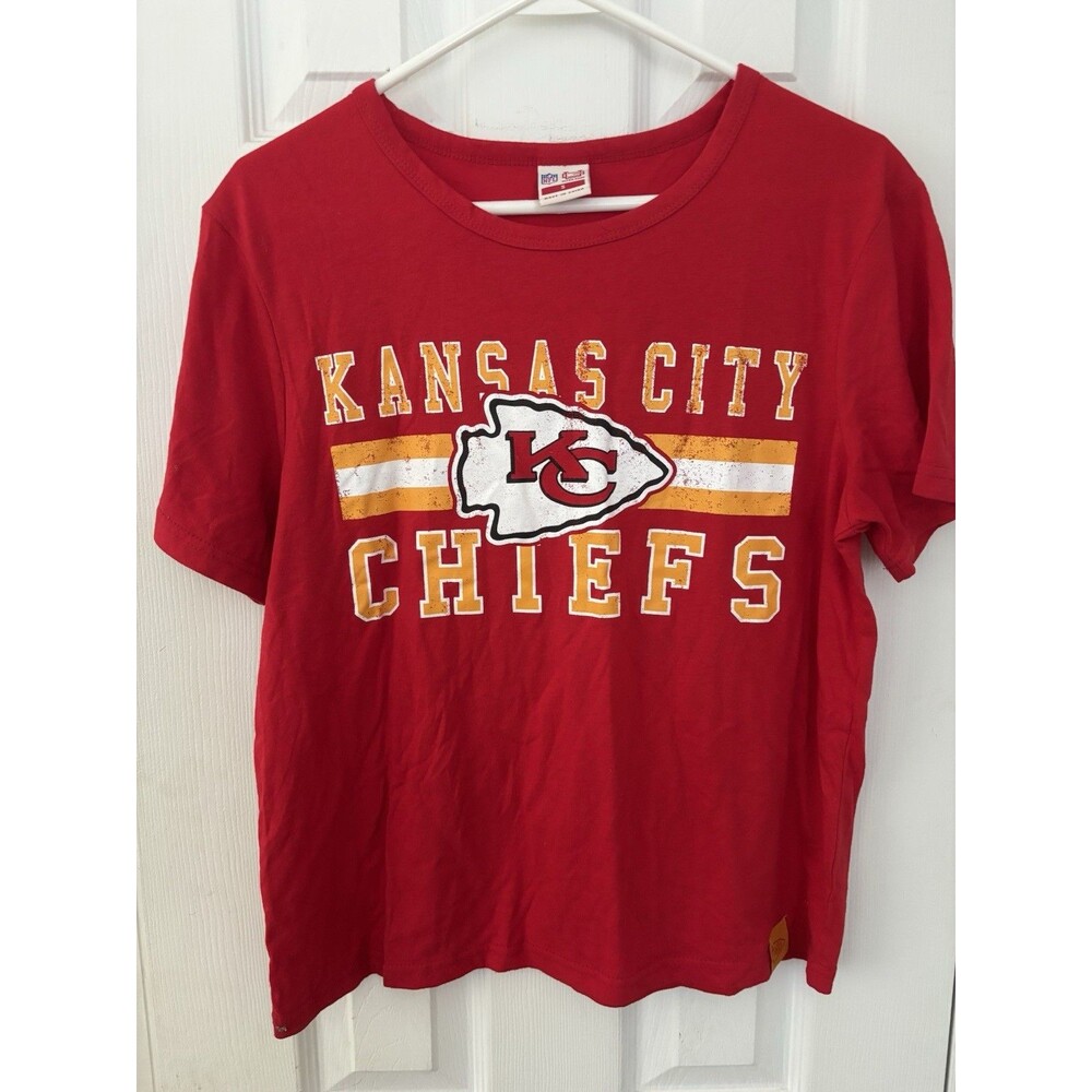 Kansas City Chiefs  NFL Red Tee T-Shirt Top Womens Sz Small New W/O Tags